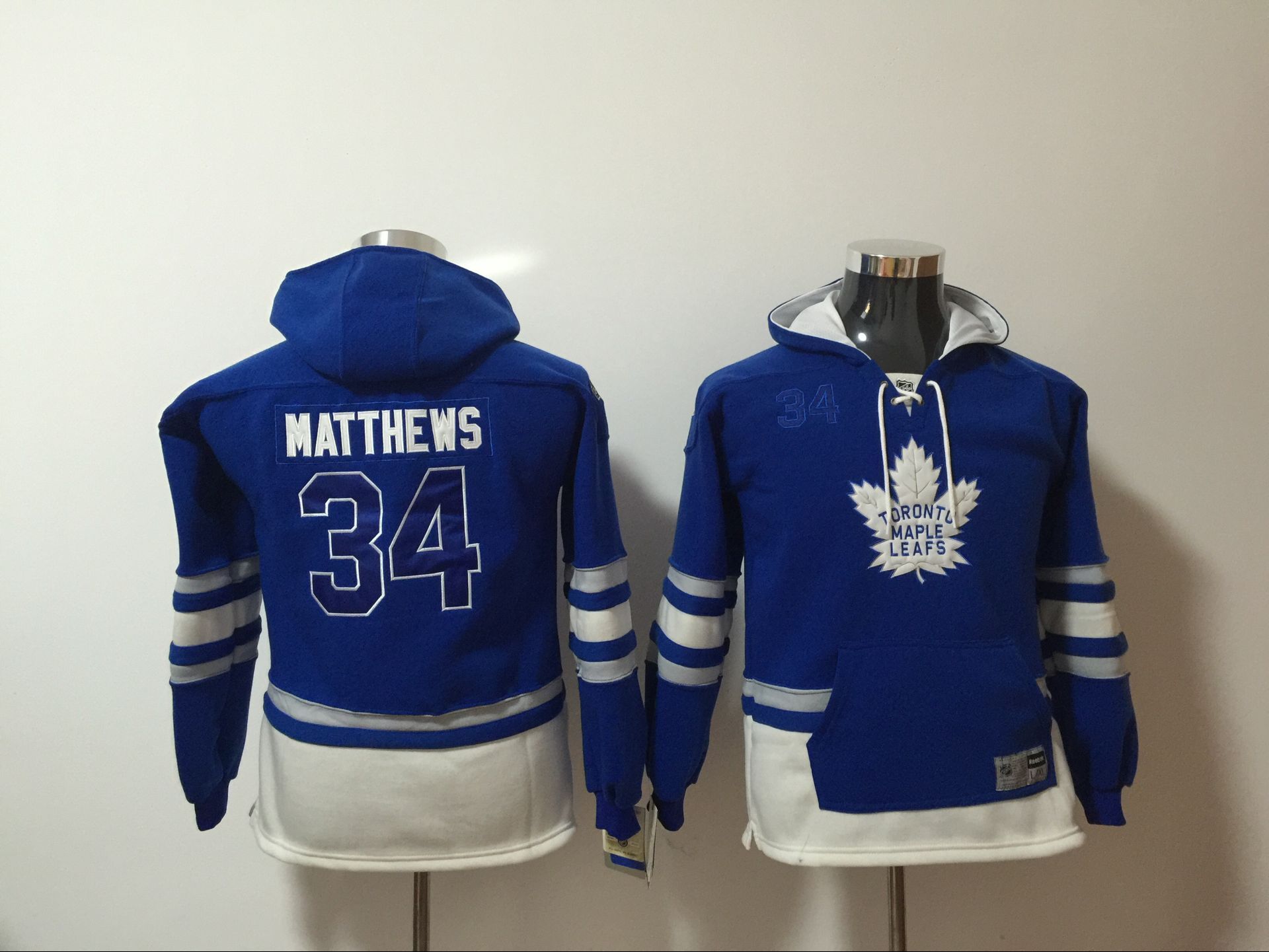 Youth 2017 NHL Toronto Maple Leafs #34 Matthews blue Hoodie->youth nhl jersey->Youth Jersey